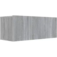 vidaXL Tv-meubel 80x30x30 cm bewerkt hout grijs sonoma eikenkleurig