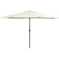 vidaXL Parasol met metalen paal 390 cm zandwit
