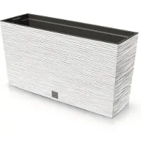 Prosperplast Furu Case Middle - Bloempot met inzet - Rechthoekig - 77x23,5x41cm -Wit
