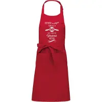 Kariban Cadeauschort - Tekstschort - Keukenschort - BBQ schort - verjaardag - vaderdag - moederdag - Niemand is perfect - 60 jaar - rood
