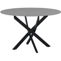 Dimehouse Ronde eettafel Vivian Ø120 cm marmerlook grijs spinpoot