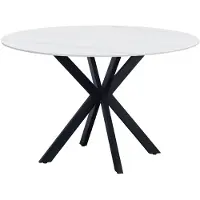 Dimehouse Ronde Eettafel Yuna Ø120 Cm Marmerlook Wit
