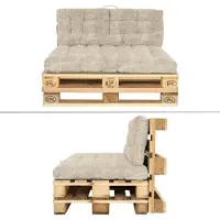 Buitengewoon Boet Set Palletkussens Beige/Bruin