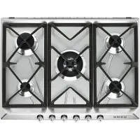Smeg SR975XGH Kookplaat Gas 70cm Inox
