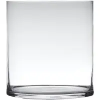 Hakbijl Glass Bloemenvaas - cilinder - transparant glas - 25 x 30 cm - Vazen