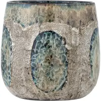 Bloomingville Cophia Bloempot, Blauw, Steengoed
