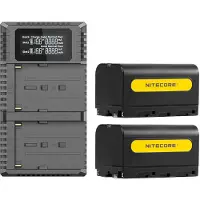 Nitecore USN3 Pro Dubbel Lader voor Sony + 2x NP-F750 accu