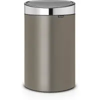Brabantia Touch Bin 40 Liter Platinum / Matt Steel deksel