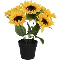Décoris Kunstplant Zonnebloem | | 28 cm (In pot)