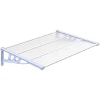 vidaXL Deurluifel 122x90 cm polycarbonaat grijs en transparant