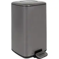 EKO Regent pedaalemmer 12 Liter – Prullenbak met uitneembare afvalemmer – Fingerprint-proof – Soft-close – H40.5xB24xL26.3 cm – Platinum