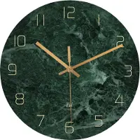LW Collection Wandklok David | LW Collection metaal groen 30x30 cm wandklokken | NADUVI