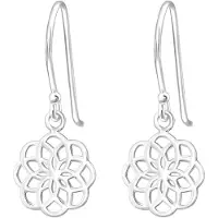 Montebello Oorbellen Baiba - 925 Zilver E-Coating - Bloem - 8x20mm