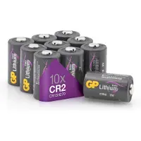 GP Extra Lithium CR2 batterij - 10 stuks batterijen CR2 3V (DLCR2, CR15H270, CR17355 ) voor Smart Home, outdoor applicaties, Golf-afstandsmeter enz.