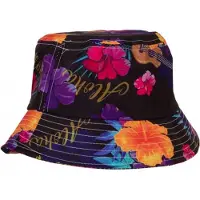 Partyxplosion Bucket hat - Hawaii print - Zwart - Vissershoedje - One Size