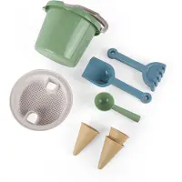Dantoy strandsetje emmertje met ijshoorntjes - 8 delig / groen