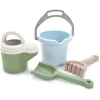 Dantoy BIO Plastic Emmerset - 4 Onderdelen - Blauw/Groen - - OneSize - Zandspeelgoed
