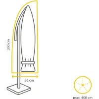 Outdoor Covers beschermhoes voor hangparasol Premium 3,5 m polypropyleen