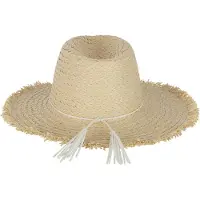 J-Line Hoed +Touw+Kwast Papier Naturel