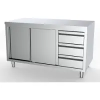 CombiSteel 700 WERKTAFEL SCHUIFDEUREN LADEN RECHTS | 7333.0256