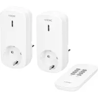 ORNO -Set draadloze stopcontacten met afstandsbediening, MAXIMALE AFSTAND 25m ,2+1, Schuko-VOOR NEDERLAND