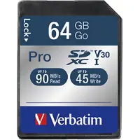 Verbatim PRO - carte mémoire flash - 64 Go - SDXC UHS-I
