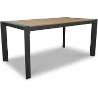 LUX outdoor living Cortona dining tuintafel 4 personen | polywood + aluminium | Natural Wood | 160cm