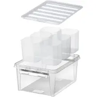 Smartstore - Classic 15 Opbergbox 14 liter met 6 Vakverdelers - Polypropyleen - Transparant