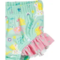 Playshoes UV-bescherming 'Einhorn' geel / mintgroen / rosa / wit