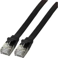 PROCABLE Netwerkkabel | Cat6a U/FTP | 2 meter (100% koper, Plat, Zwart)