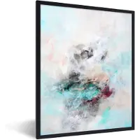 PosterMonkey Fotolijst incl. Poster - Abstract - Schilderen - Verf - Blauw - 30x40 cm - Posterlijst