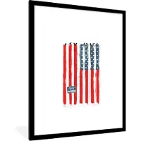 PosterMonkey Fotolijst incl. Poster - Verenigde Staten - Vlag - Vogels - Sorry we're closed - 60x80 cm - Posterlijst