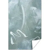 PosterMonkey Poster Groen - Wit - Verf - Schilderen - 60x90 cm