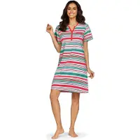 Comtessa Nachthemd 'Barbuda Stripes' - Katoen - 95cm - Maat 46