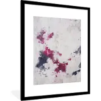 PosterMonkey Fotolijst incl. Poster - Roze - Grijs - Verf - Abstract - 60x80 cm - Posterlijst