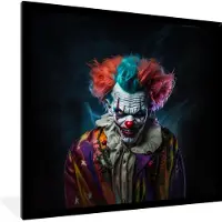 PosterMonkey Fotolijst incl. Poster - Clown - Make up - Kostuum - Portret - Horror - 40x40 cm - Posterlijst