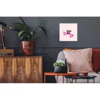 PosterMonkey Poster poes - Fotoposter - Poes - Kitten - Dieren - Skateboard - Roze - 30x30 cm - Muurdecoratie