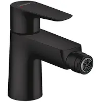 Hansgrohe talis e eengreeps bidetmengkraan met popup trekwaste, mat zwart