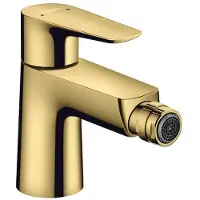 Hansgrohe Talis E ééngreeps bidetmengkraan met PopUp trekwaste, Polished Gold Optic