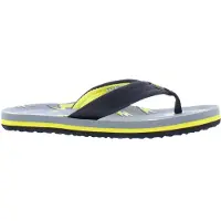 Reef Little Ahi - Jongens Slippers - Gevoerde voetbanden - Zwart - Grijs - Geel - Maat 21/22