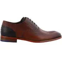 Floris van Bommel Veterschoen 'De Stapper 03' kastanjebruin / roestbruin / zwart
