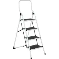 Escalo zonder trapladder big step met 4 brede antisliptreden wit staal