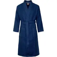 Badrock Wafel badjas voor sauna marineblauw S - unisex