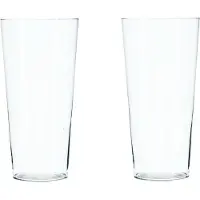 Atmosphera bloemenvaas - 2x - Conisch model - transparant - glas - H30 x D14 cm