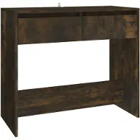 vidaXL Wandtafel 89x41x76,5 cm bewerkt hout gerookt eikenkleurig