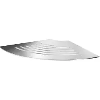 Smedbo Hoekplanchet Voor In Tegelvoeg 200x200 Mm (met Lijnen) - Chroom - Accessoires - Douche Accessoires - Doucherekken - 7391447092592
