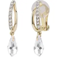 Traveller Clip Oorbellen - Oorhangers Dames - Goudkleurig - Preciosa Kristal - Druppel - 157565