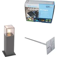 QAZQA Buitenlamp 30 cm antraciet met grondpin en kabelmof - Denmark