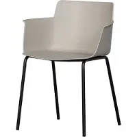 Woood Foppe Eetkamerstoel - Kunststof/Metaal - Mist - 80x53x55