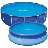 Intex 129024 Zonnebeschermingsfolie voor Easy en Frame zwembaden, diameter 488 cm, dikte 160 micron, afmetingen: ongeveer diameter 470 cm